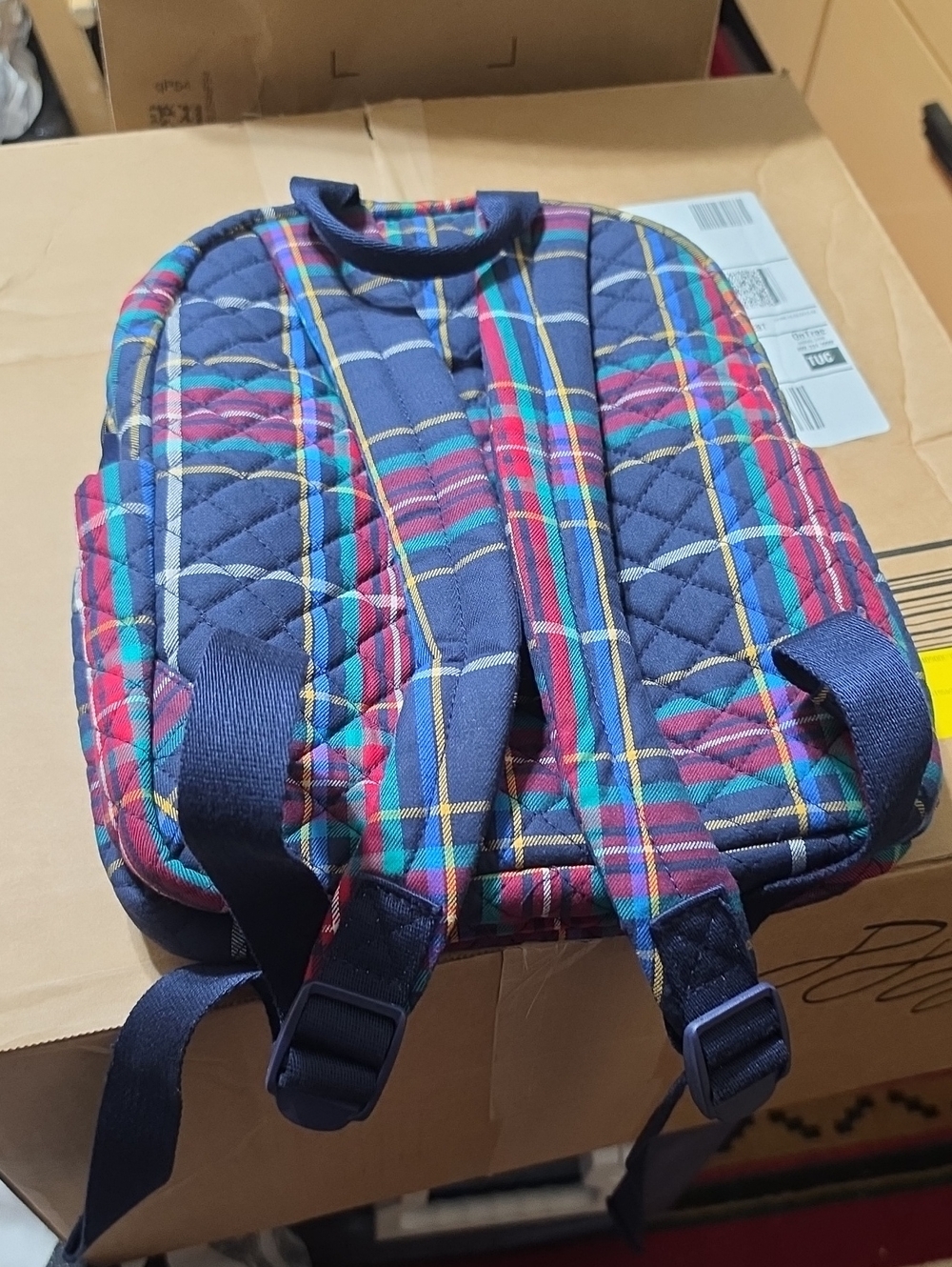 Vera Backpack with Scottie Dog Patch - Navy & Red - Picture 3 of 3